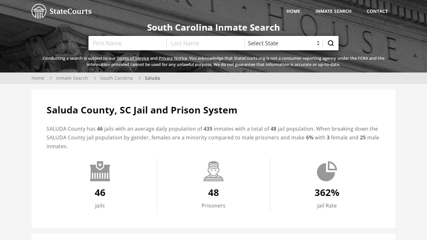Saluda County, SC Inmate Search - StateCourts
